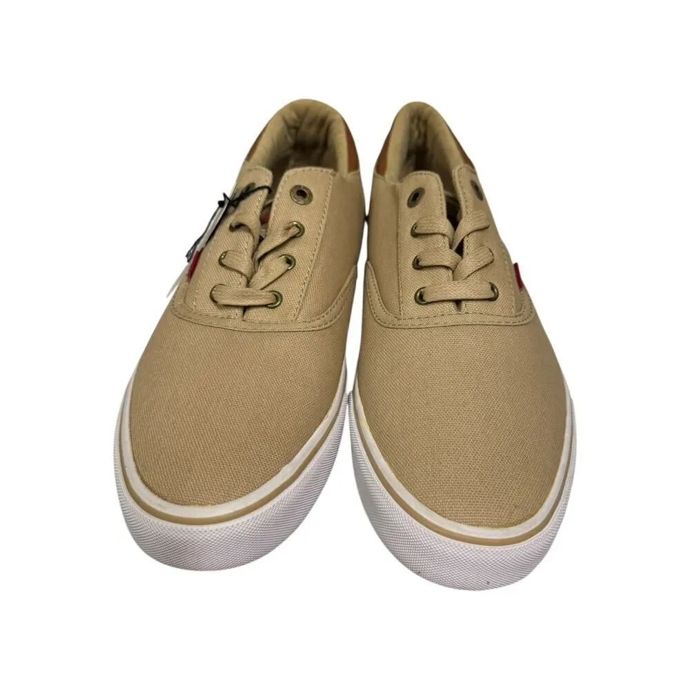 New Levi’s Khaki Tan Canvas Ethan CT CVS II 518480-11I Men’s Sneakers 9.5